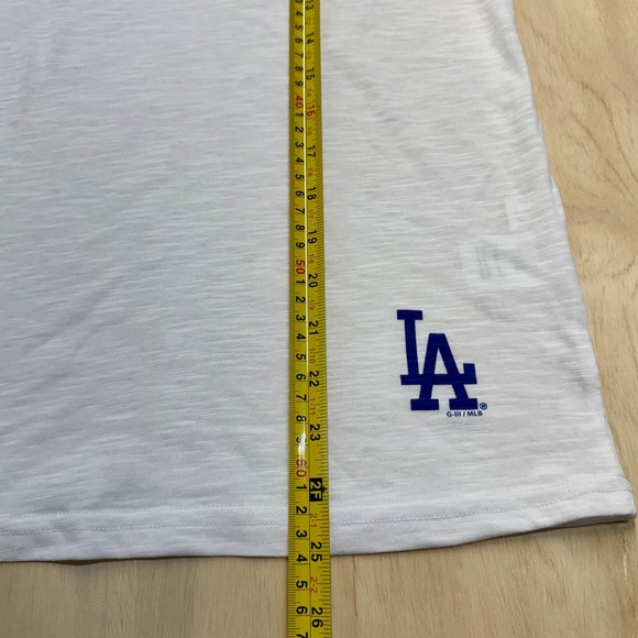 Womens G-III 4Her by Carl Banks MLB Los Angeles Dodgers Tank Top White XS New - Picture 9 of 10